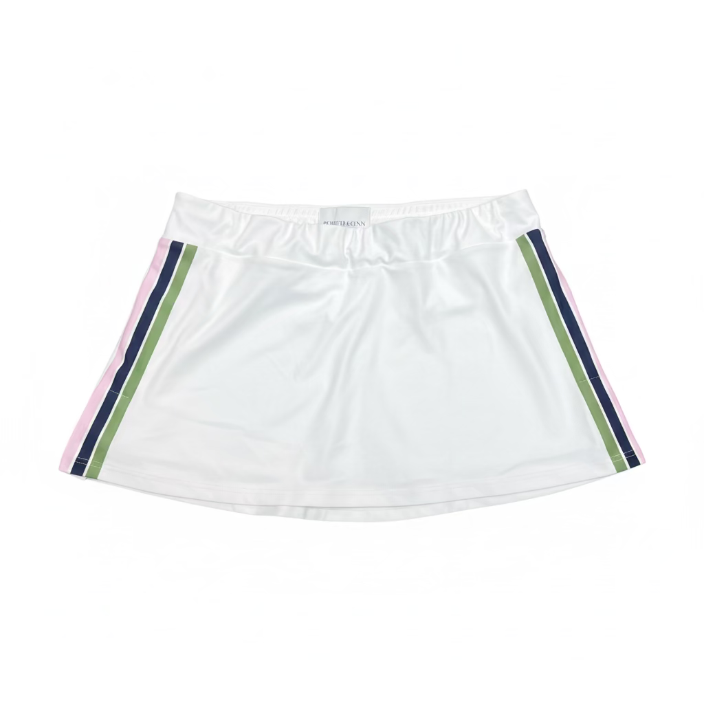 Smith & Quinn Womens Fletcher Skort (13') - White/Green/Pink/Navy