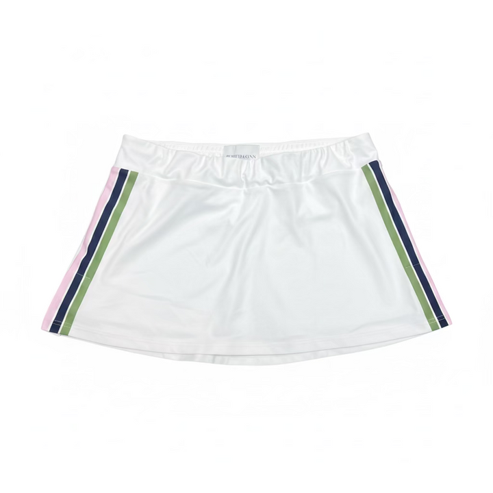 Smith & Quinn Womens Fletcher Skort (13') - White/Green/Pink/Navy