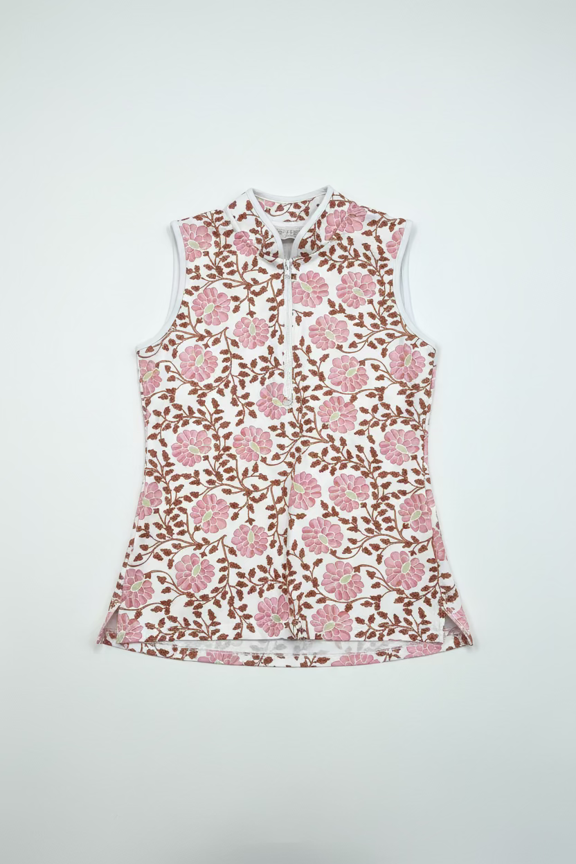 Smith & Quinn Womens Kennedy Sleeveless Zip Polo - Garden View