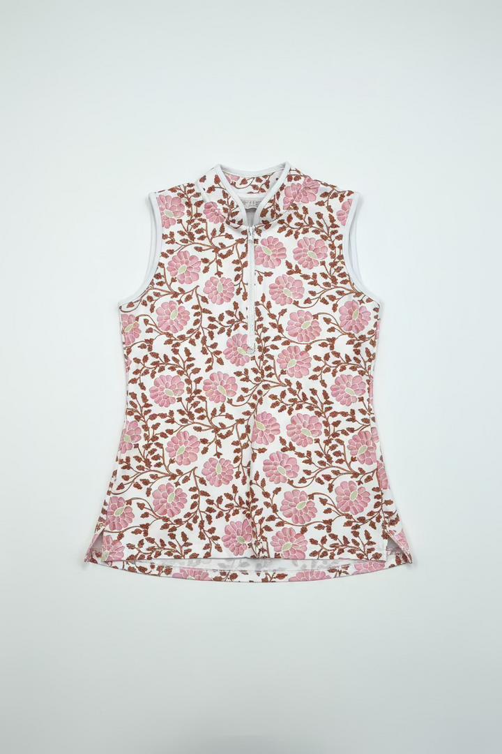 Smith & Quinn Womens Kennedy Sleeveless Zip Polo - Garden View