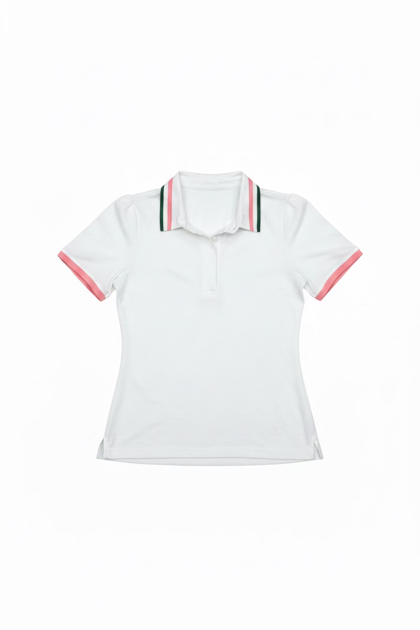 Smith & Quinn Reagan Short Sleeve Button Polo - White/Macaron/Forest Green