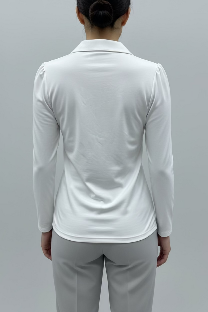 Smith & Quinn Womens Jean Long Sleeve Polo - White