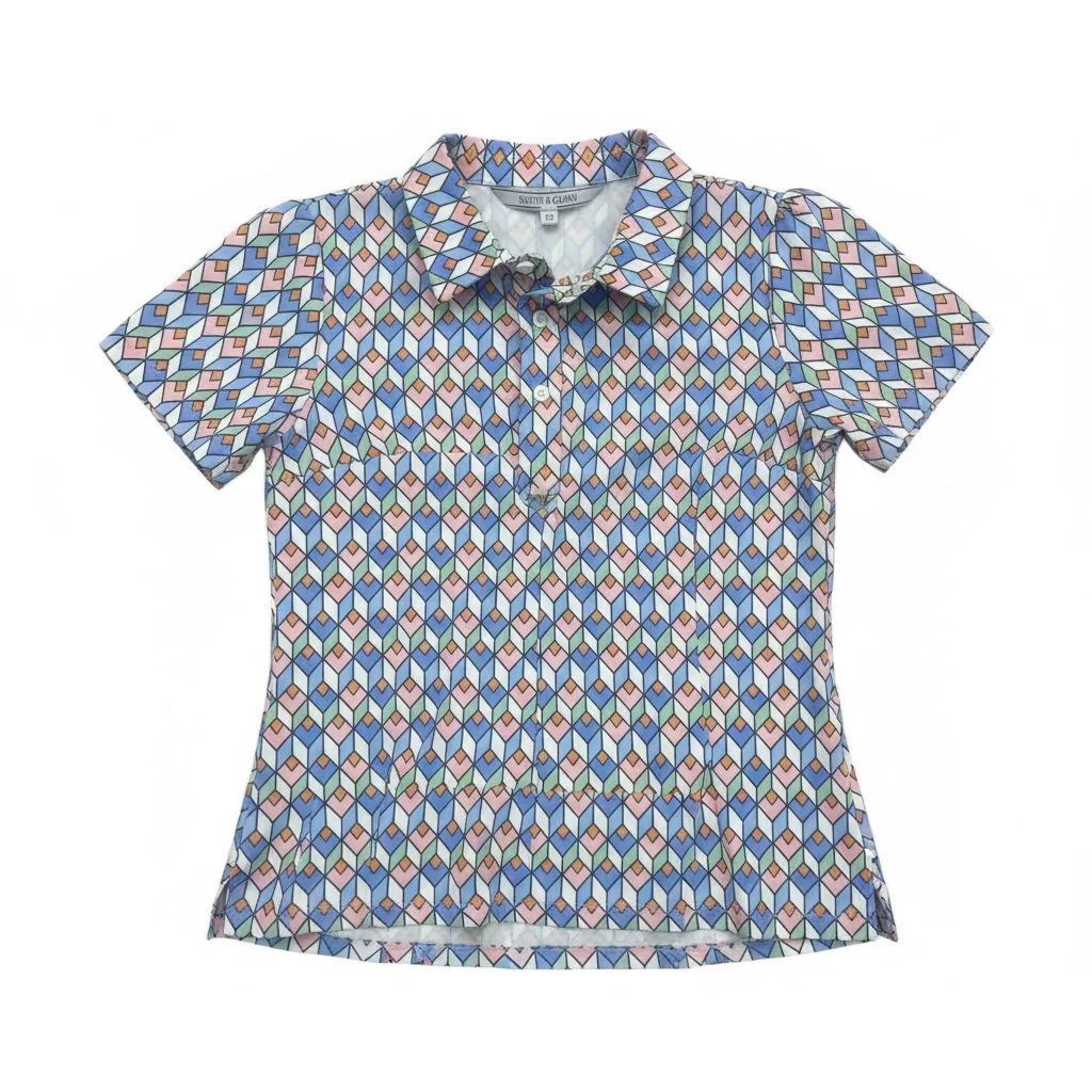 Smith & Quinn Womens Reagan Button Short Sleeve Polo - Club Title
