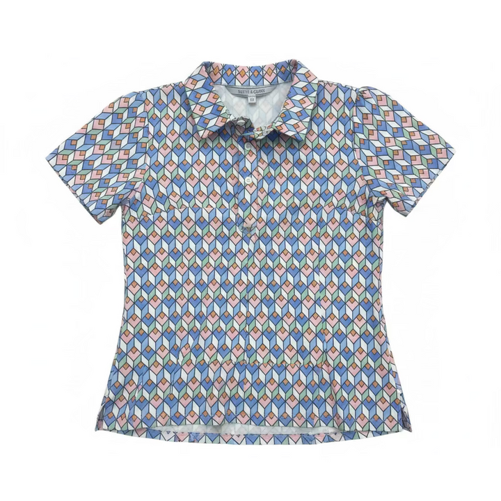 Smith & Quinn Womens Reagan Button Short Sleeve Polo - Club Title