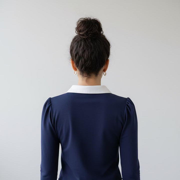 Smith & Quinn Womens Benny Quarter Button Long Sleeve Polo - Navy/White