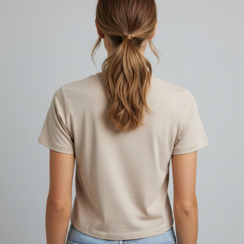IBKUL Womens Scarlet Short Sleeve Top - Heather Sand - Small