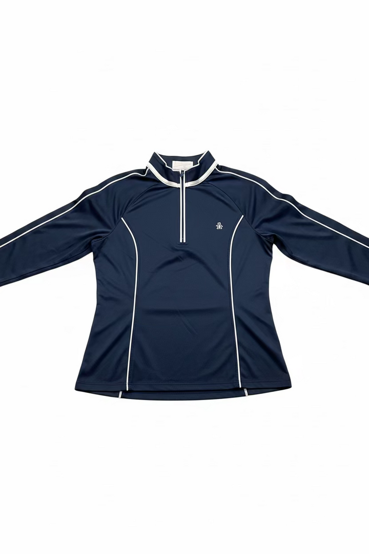 Penguin Womens Polly Long Sleeve Polo - Black Iris