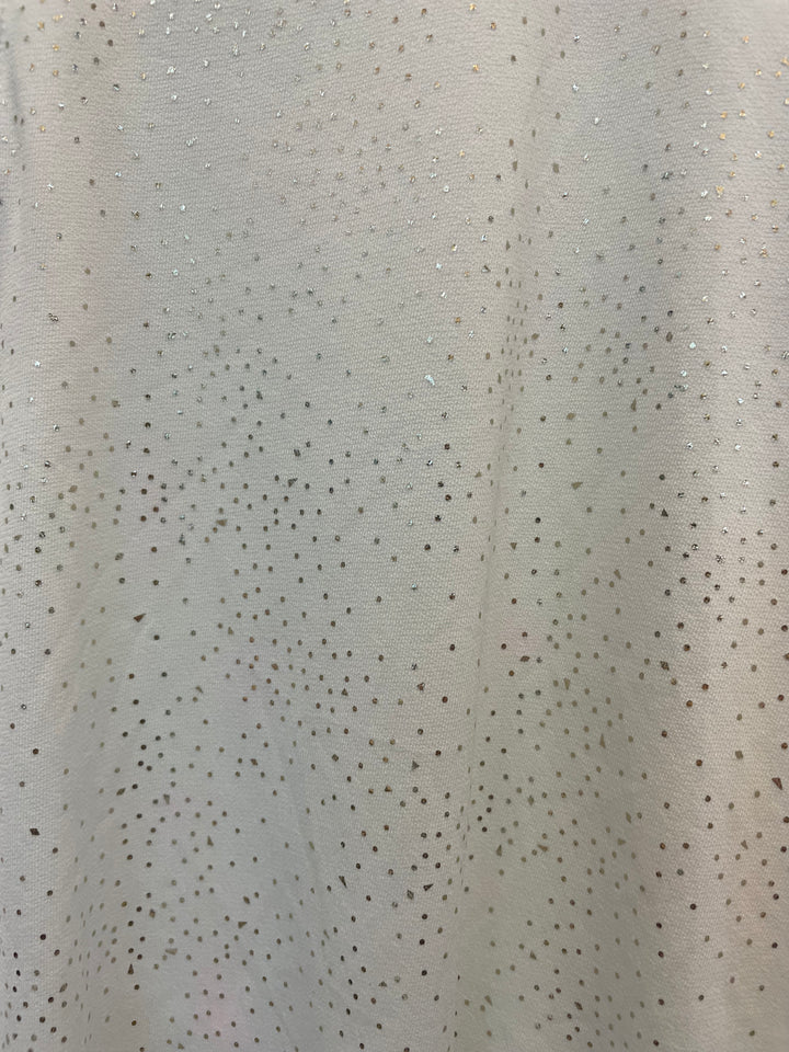 SanSoleil SolShine Foil Print Long Sleeve Polo - Gold Sprinkles