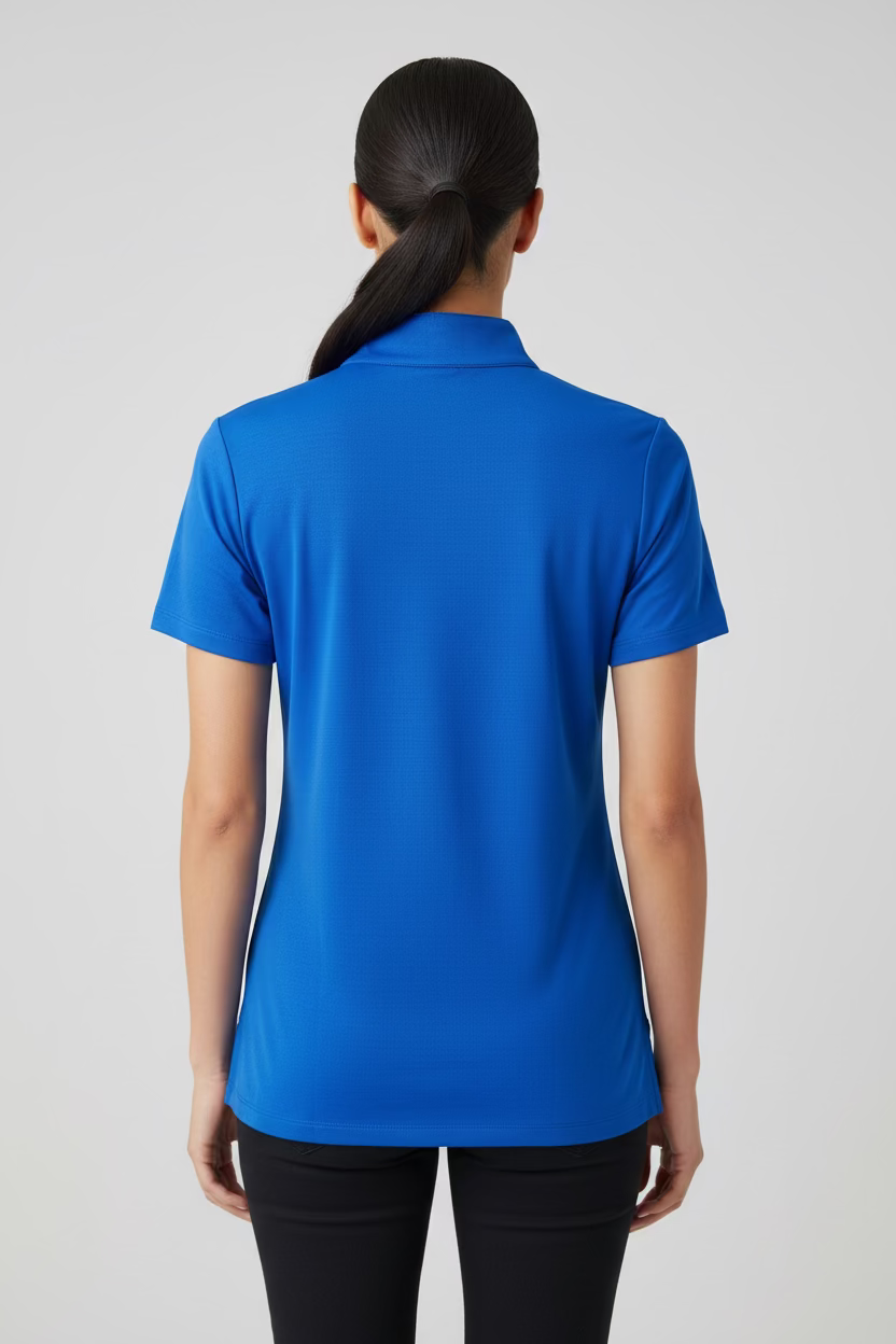 IBKUL Womens Stella Short Sleeve Mock - Royal Rich Blue