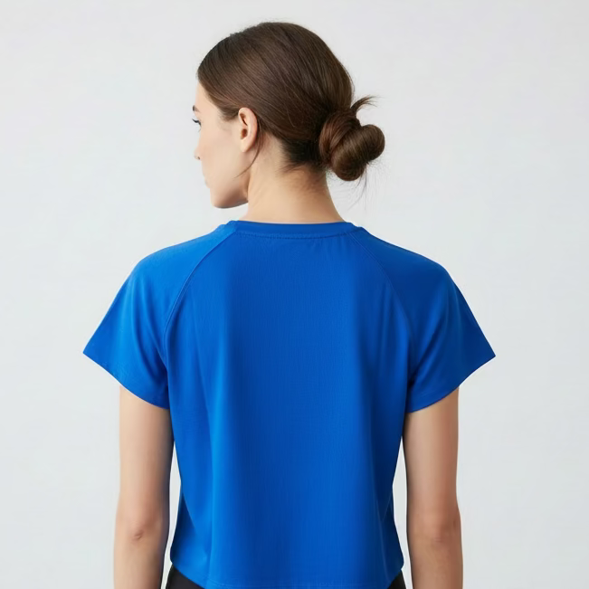 IBKUL Womens Sandra Short Sleeve Crewneck - Royal Rich Blue