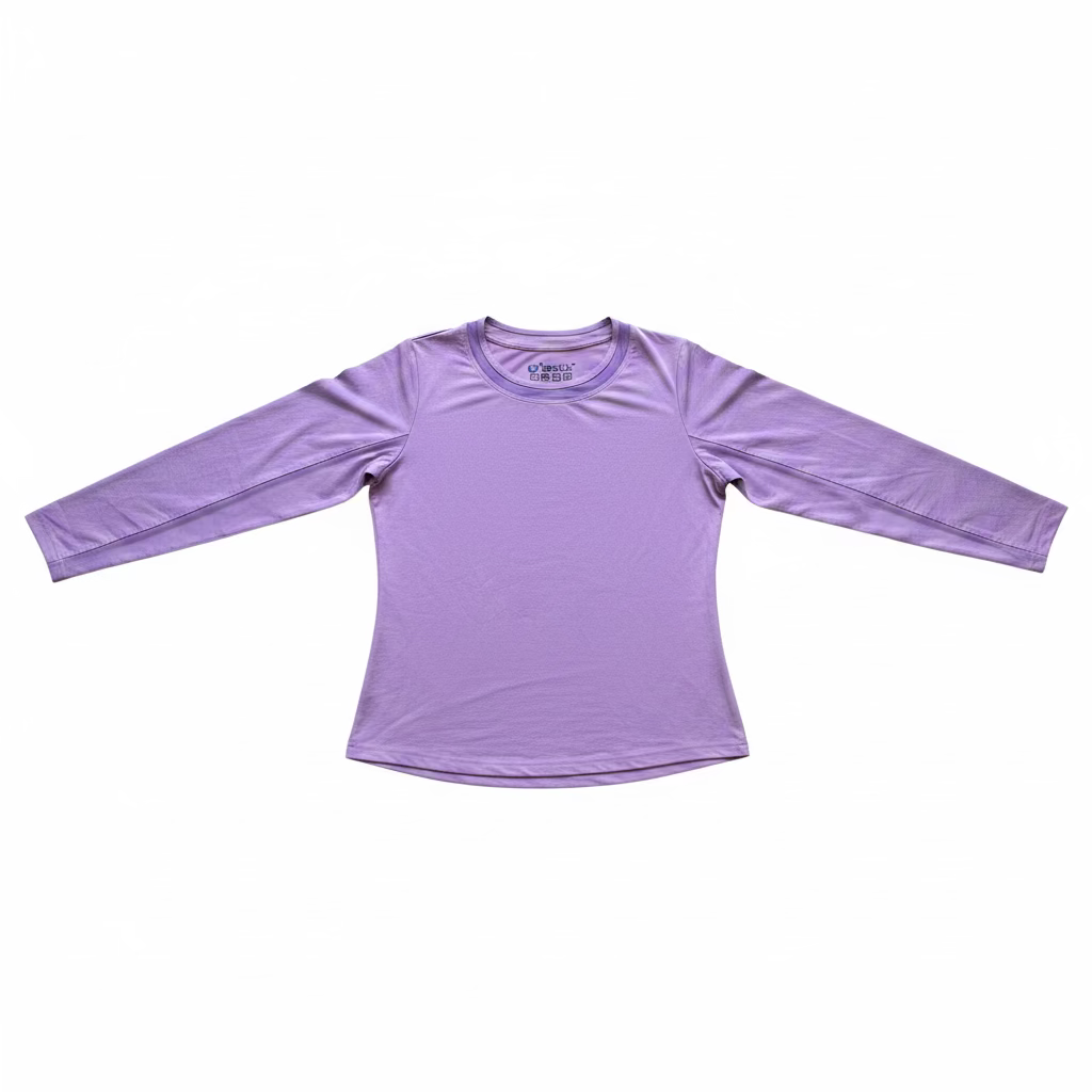 IBKUL Womens Lana Long Sleeve Crewneck Top - Lavender