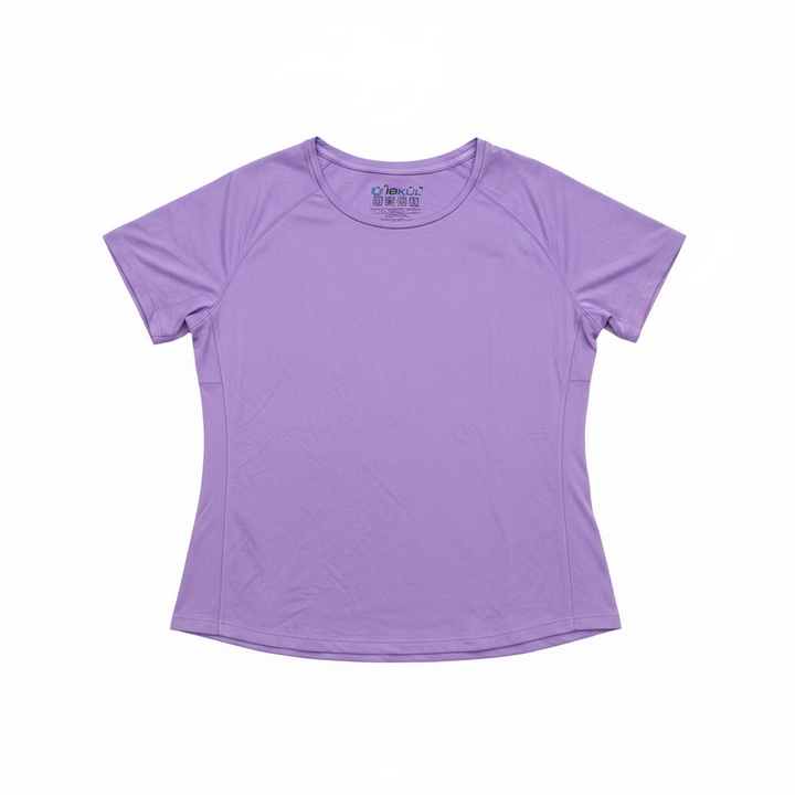 IBKUL Womens Sandra Short Sleeve Crewneck - Lavender