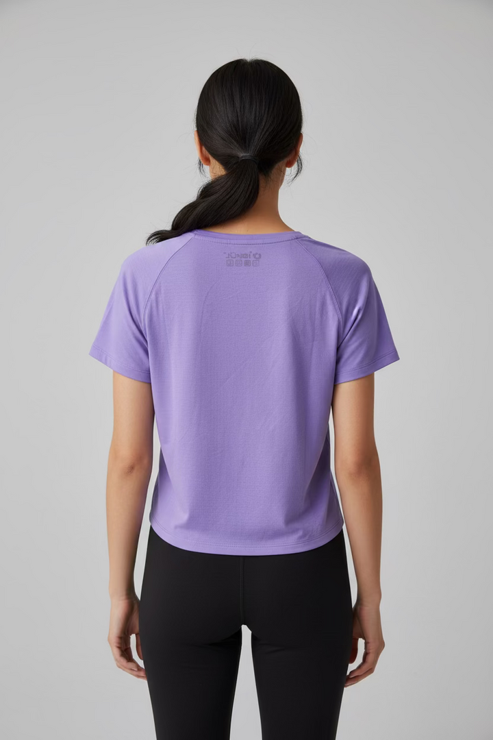 IBKUL Womens Sandra Short Sleeve Crewneck - Lavender