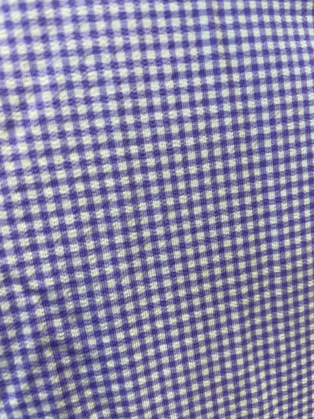 IBKUL Womens Helena Mini Checker Long Sleeve Mock Top - Lavender/White