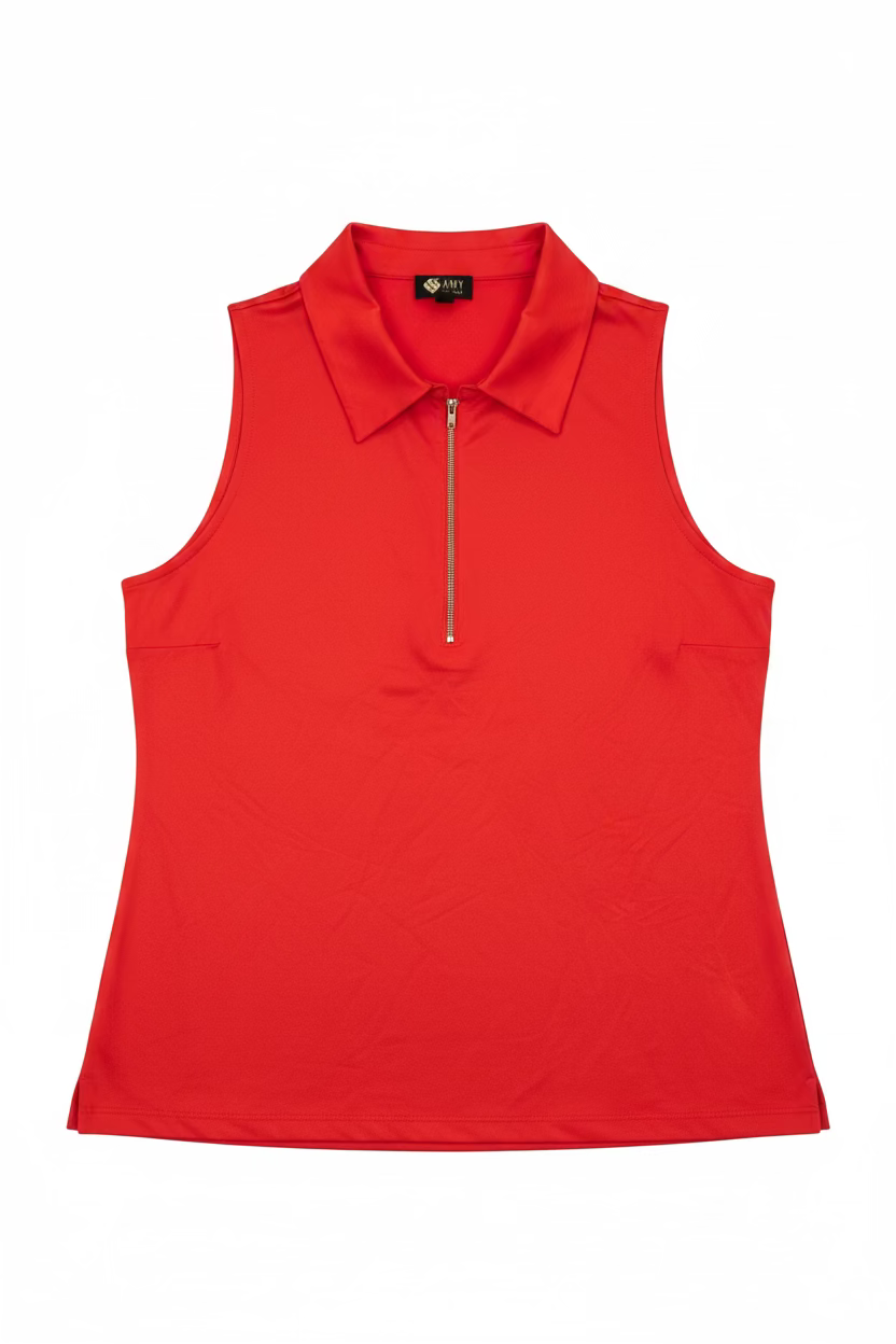 Amy Sport Womens Madi Sleeveless Top - Cherry Extra Red