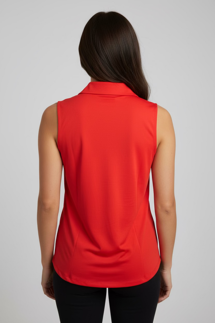 Amy Sport Womens Madi Sleeveless Top - Cherry Extra Red
