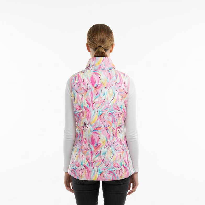 Amy Sport AJ Zip Vest - Sunrise Bloom
