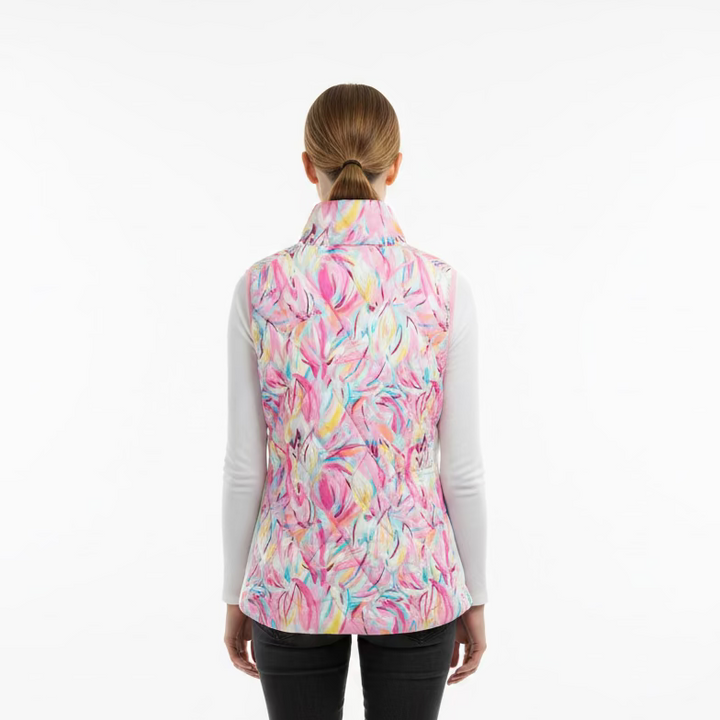 Amy Sport AJ Zip Vest - Sunrise Bloom