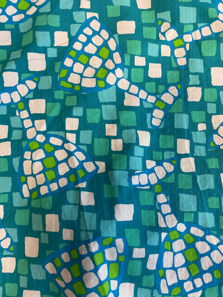 IBKUL Womens Mosaic Wine Pull On Skort 15'5 - Seafoam