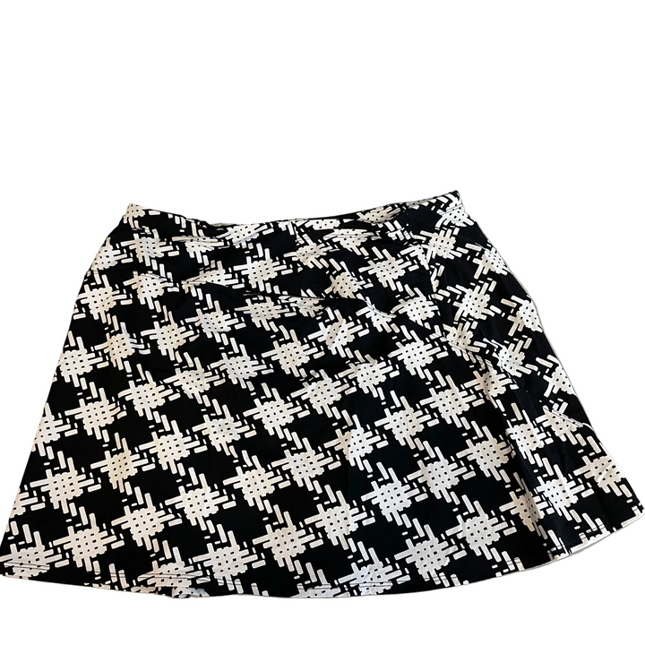 IBKUL Womens Kimberly Swing Skort (15') - Black/White