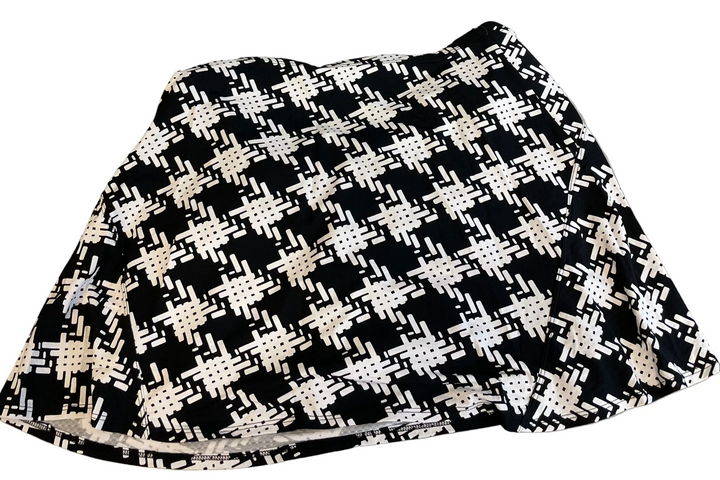 IBKUL Womens Kimberly Swing Skort (15') - Black/White