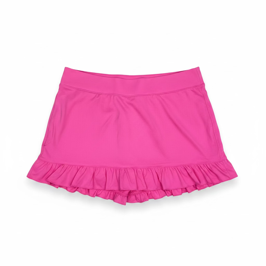 G-Lifestyle Womens Ruffle Skort (14') - Hot Pink