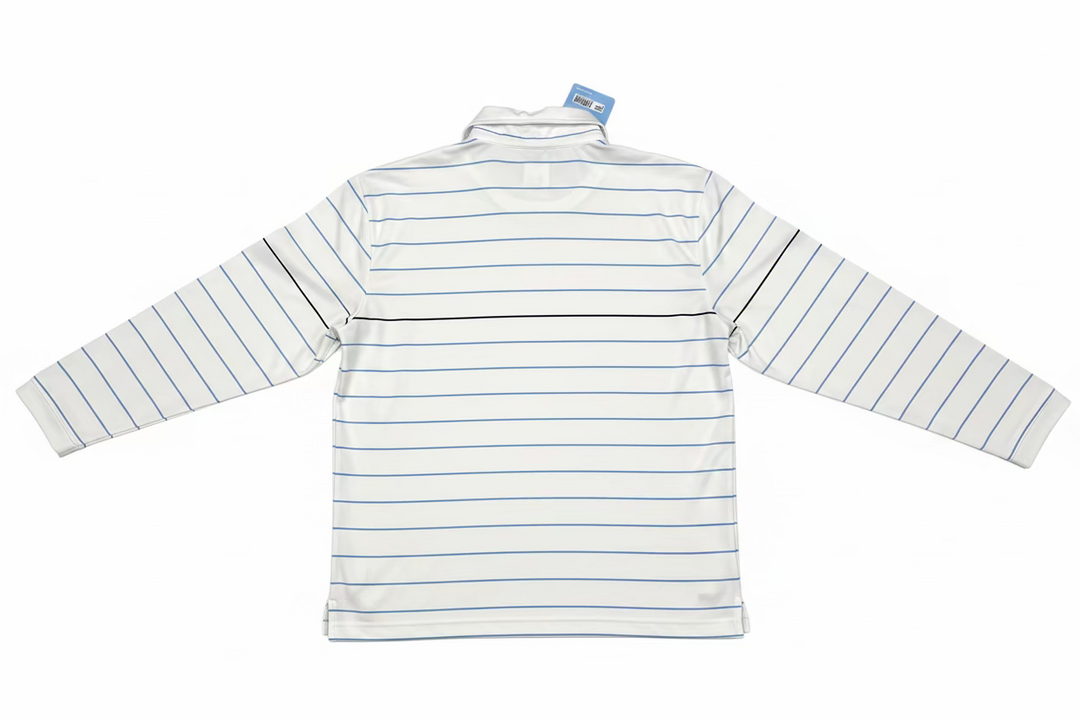 SanSoleil SOLCOOL L/S POLO W MESH - White/Blue Bay/Navy