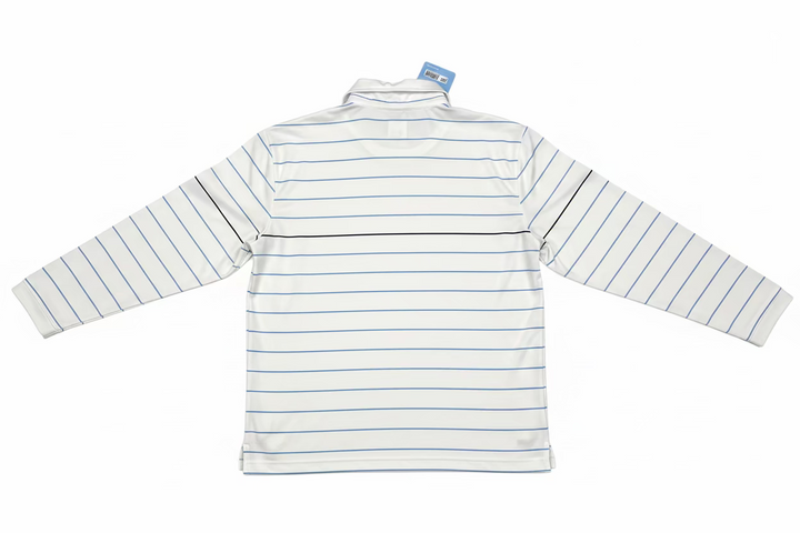 SanSoleil SOLCOOL L/S POLO W MESH - White/Blue Bay/Navy