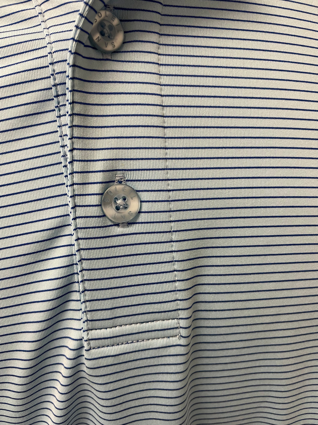 SanSoleil SOLCOOL L/S POLO W MESH - Bayside Blue/Navy Stripe