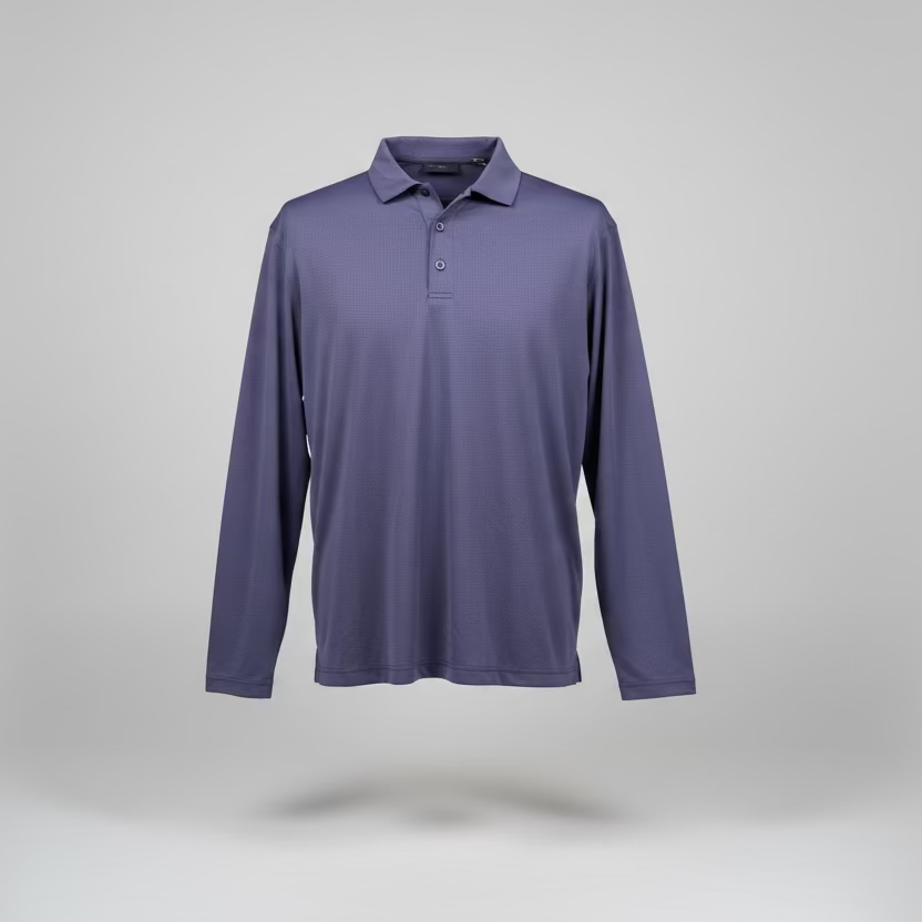 SanSoleil SOLCOOL L/S POLO W MESH - Navy Pattern