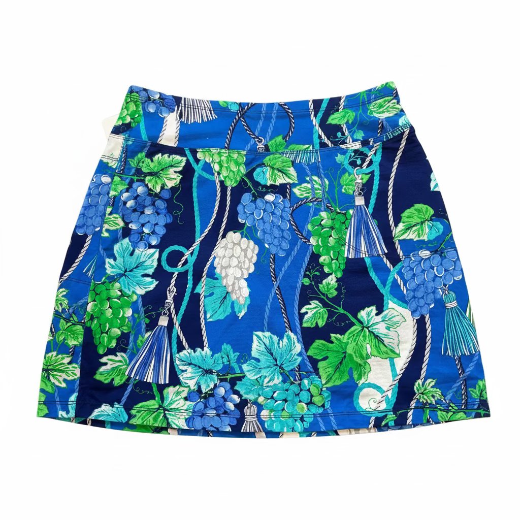 G-Lifestyle Womens Tuscan Tassels Skort (17.5') - Blue/Multicolored