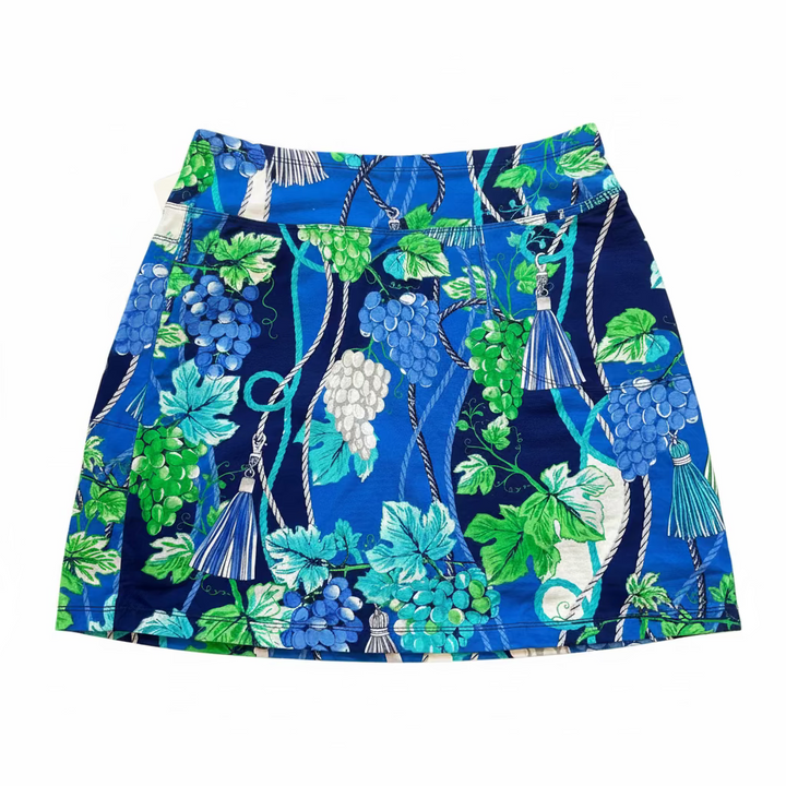 G-Lifestyle Womens Tuscan Tassels Skort (17.5') - Blue/Multicolored