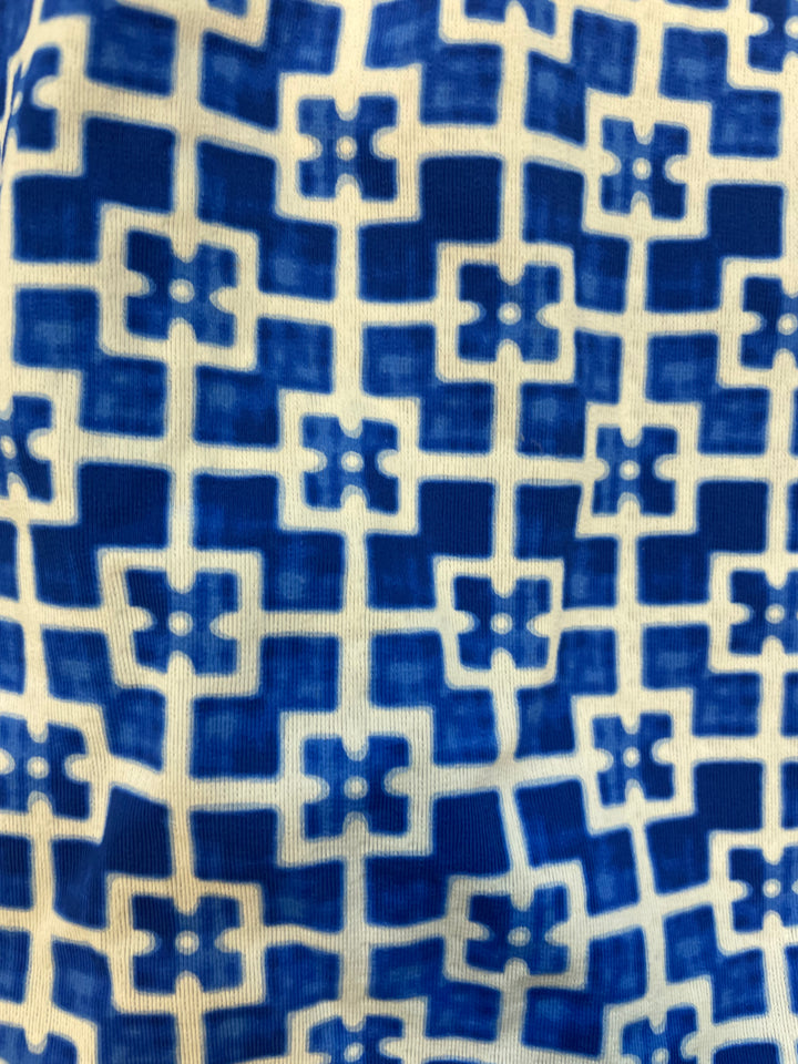 G-Lifestyle Womens Tonal Tiles Skort (17') - Blue/White