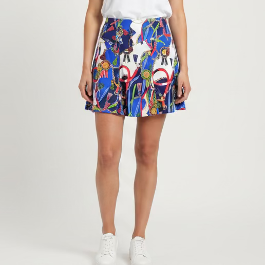 G-Lifestyle Womens Belmont Chain Skort (17.5') - Navy/Red