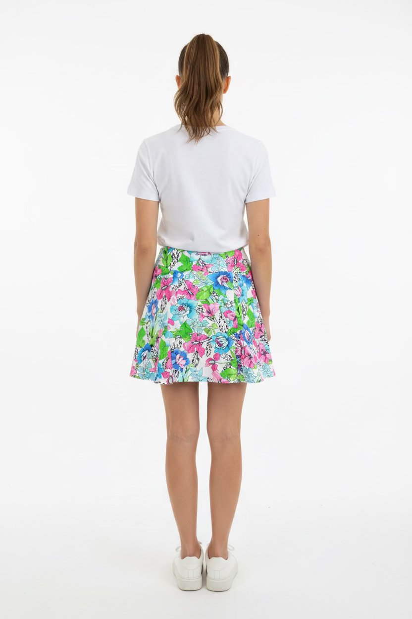 G-Lifestyle Womens Lush Meadow Skort (16.5') - White/Pink