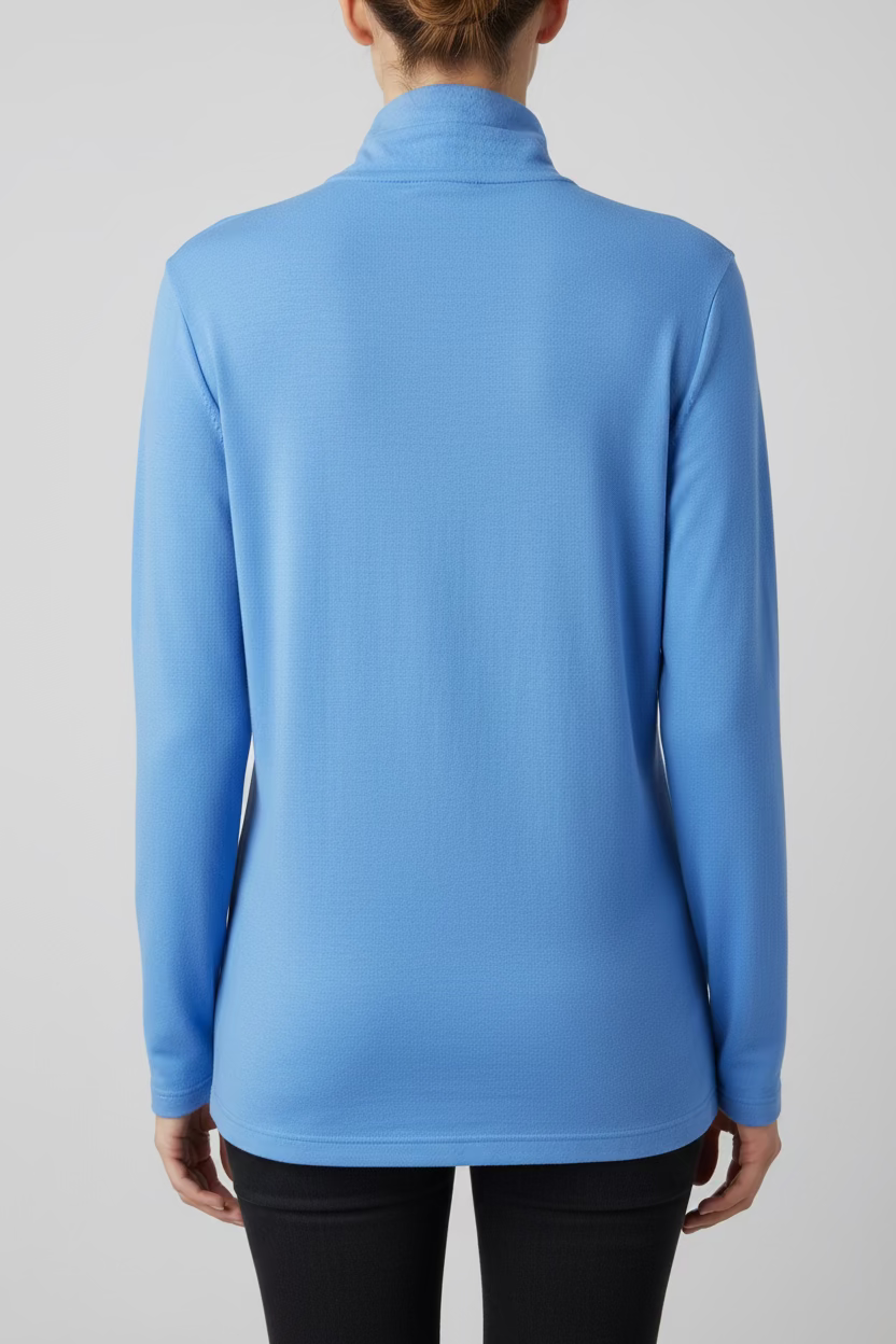 G-Lifestyle Womens Long Sleeve V-Neck Top - Blue Peri