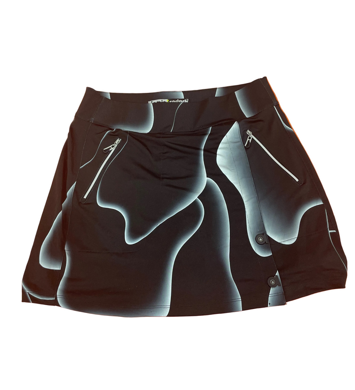 Jamie Sadock Womens Solar Swirl Skort (16')  - Jet Black