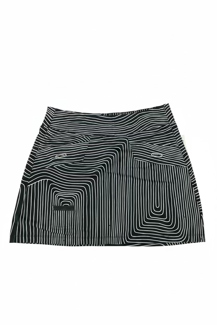 Jamie Sadock Womens Wavy Wendy Skort (16')  - Jet Black/White