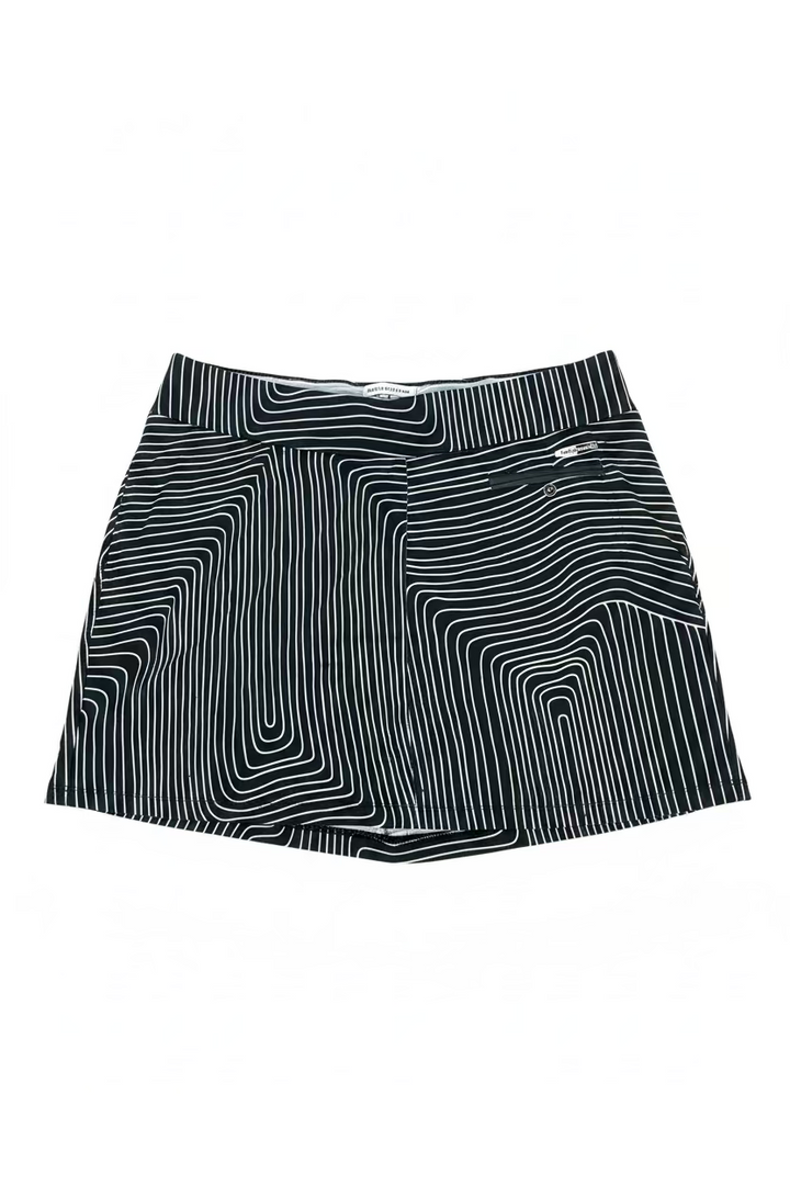 Jamie Sadock Womens Wavy Wendy Skort (16')  - Jet Black/White