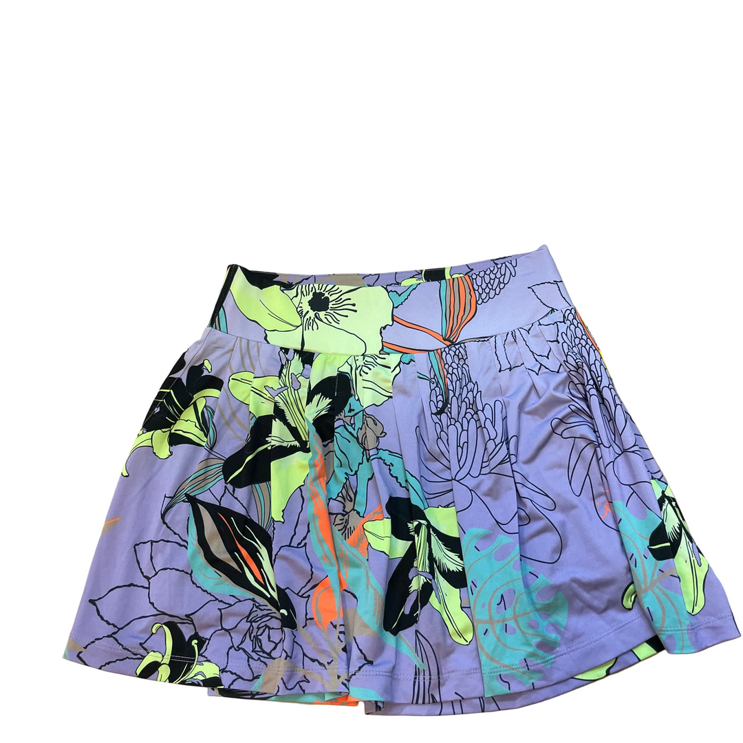 Jamie Sadock Womens Floral Pleated Skort (16')  - Lilac Lillies/Multi
