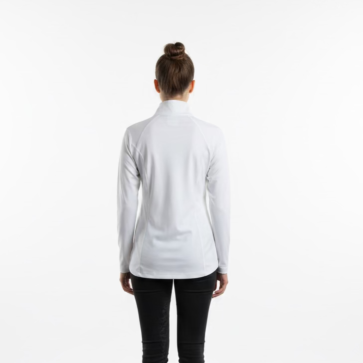 Lulu B Womens Solid Long Sleeve Zip Jacket - White