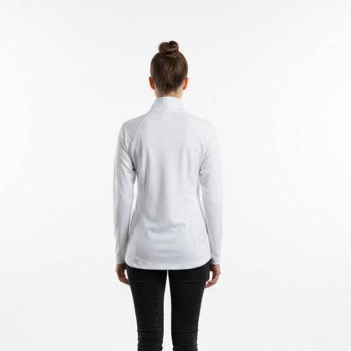 Lulu B Womens Solid Long Sleeve Zip Jacket - White