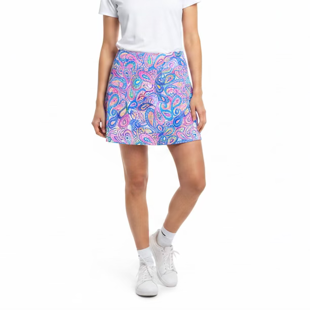 Lulu B Womens Paisley Skort (14') - Pink/Multi