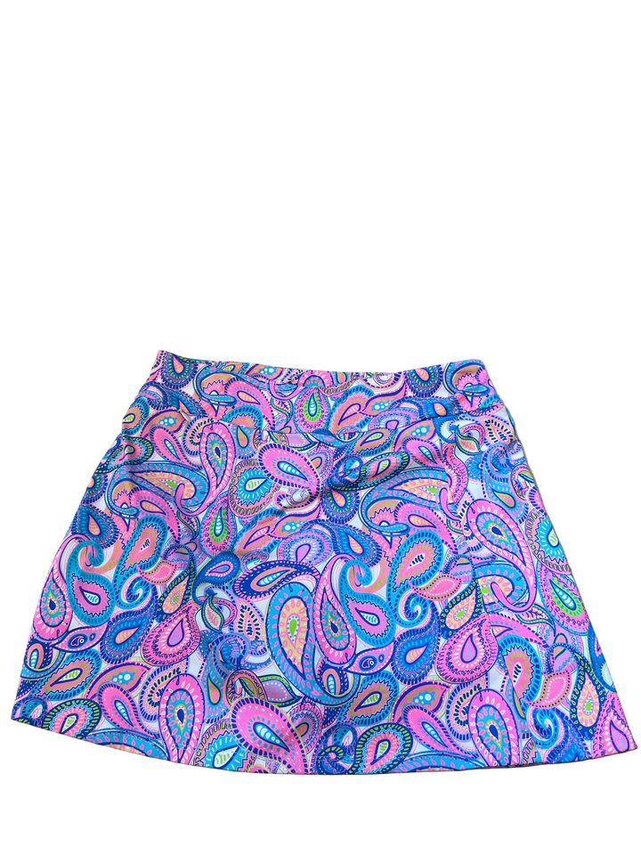 Lulu B Womens Paisley Skort (14') - Pink/Multi