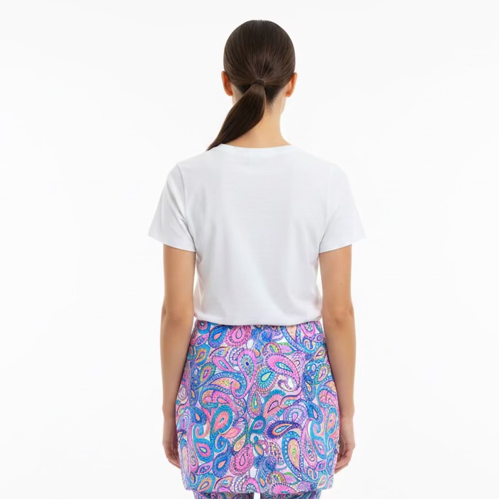 Lulu B Womens Paisley Skort (14') - Pink/Multi