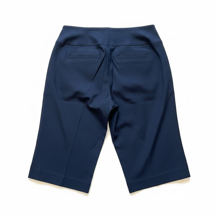 Lulu B Womens Pull On Bermuda Shorts - Navy