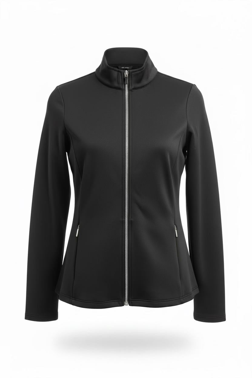 SanSoleil Womens Zip Layer Jacket - Black