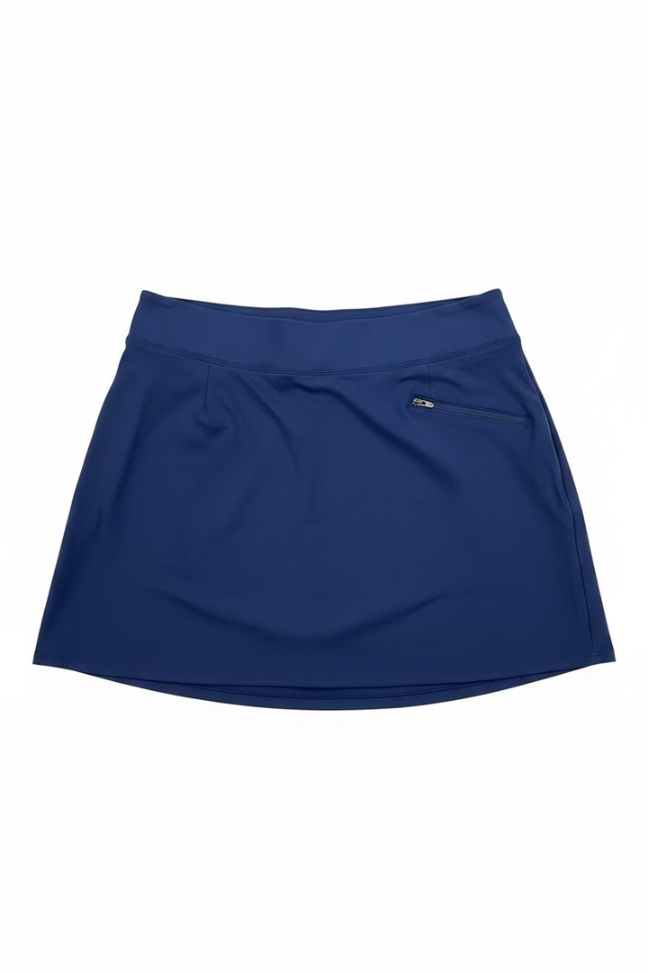 SanSoleil Womens Faux Wrap Skort (17') - Navy