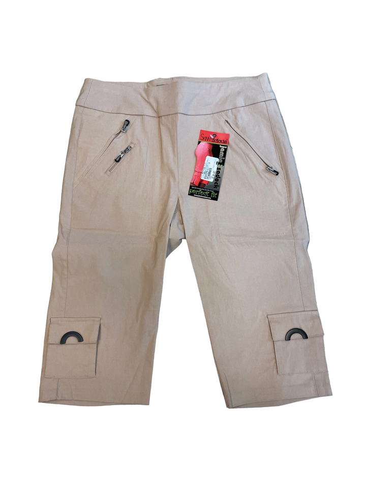 Jamie Sadock Womens Skinnylicious Bermuda Capri - Creme Brulee