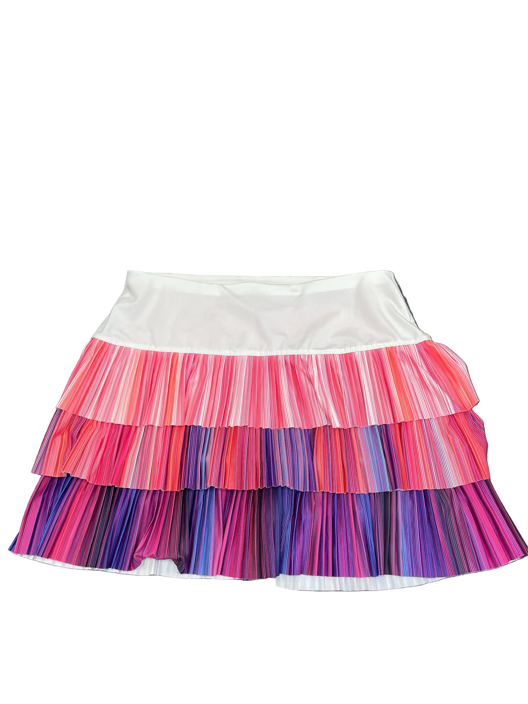 Lucky In Love Womens Shock Wave Pleated Skort (15.5') - Pink/Multi